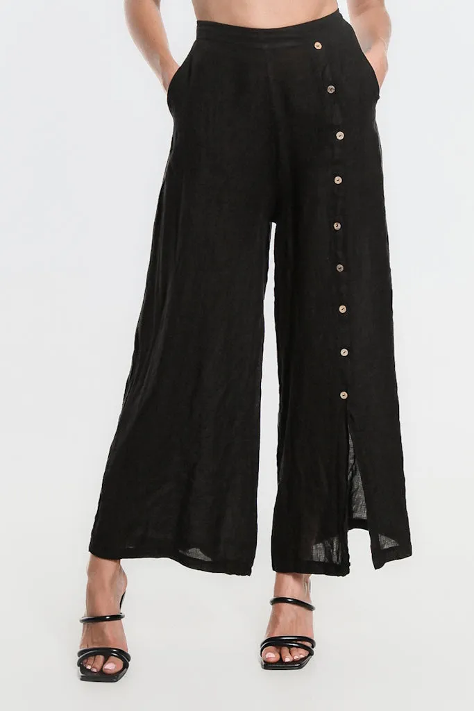 Gracelynn Button Linen Pant (PL135)
