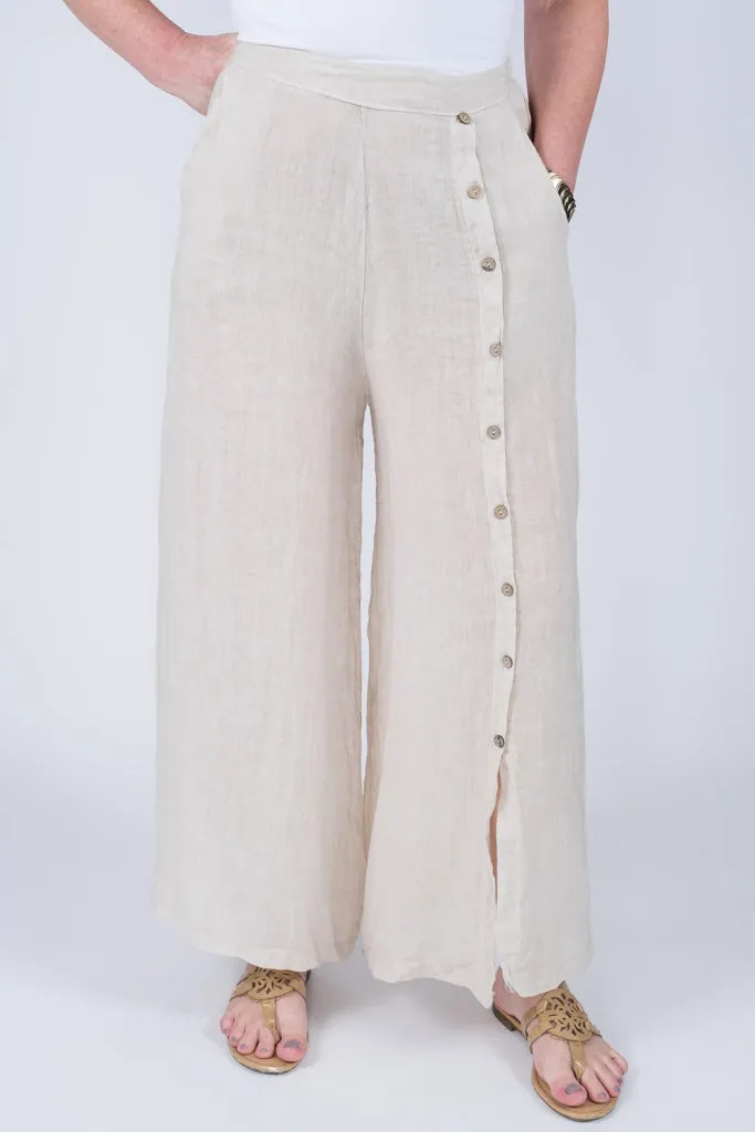 Gracelynn Button Linen Pant (PL135)
