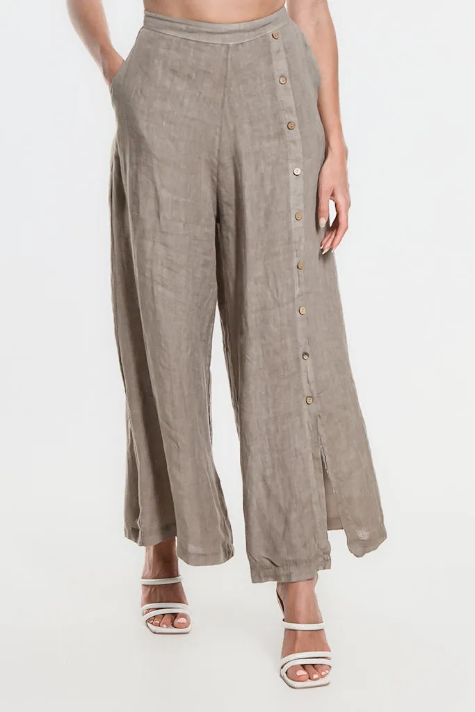 Gracelynn Button Linen Pant (PL135)