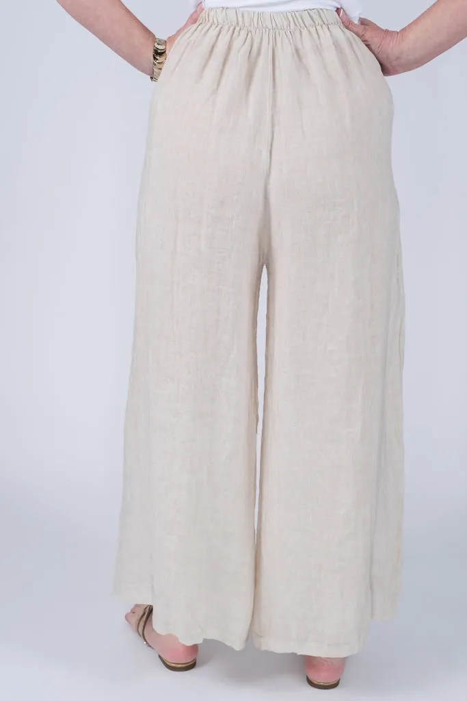 Gracelynn Button Linen Pant (PL135)