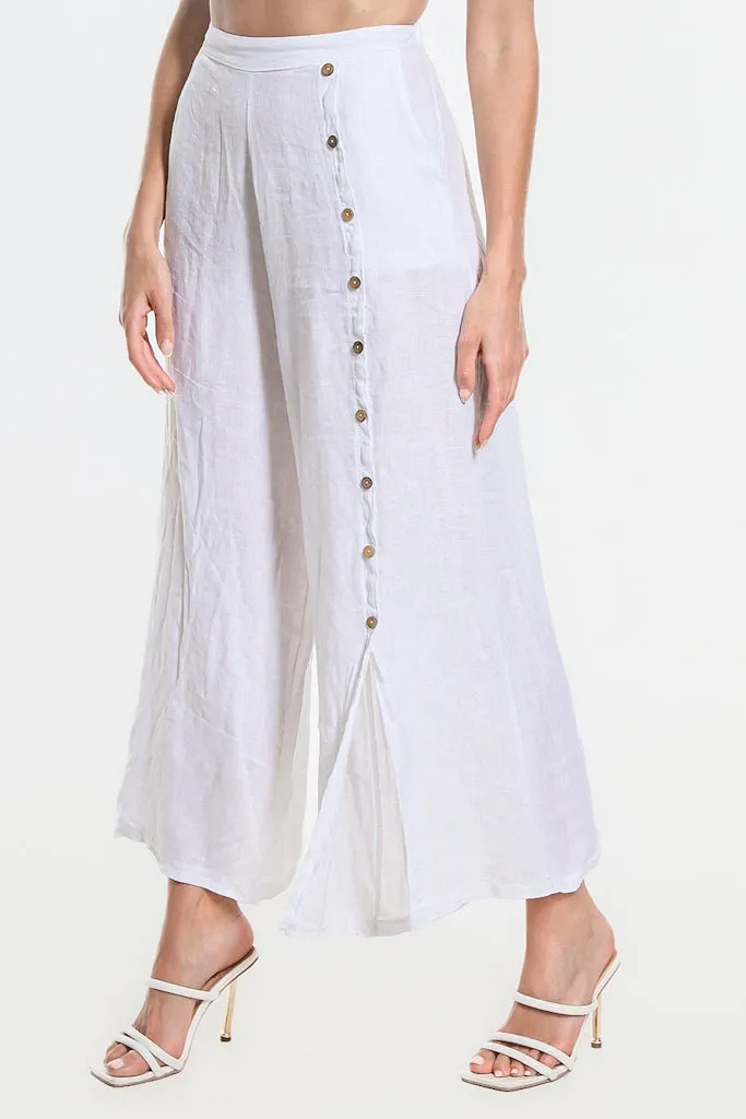 Gracelynn Button Linen Pant (PL135)