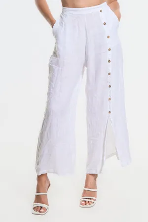 Gracelynn Button Linen Pant (PL135)