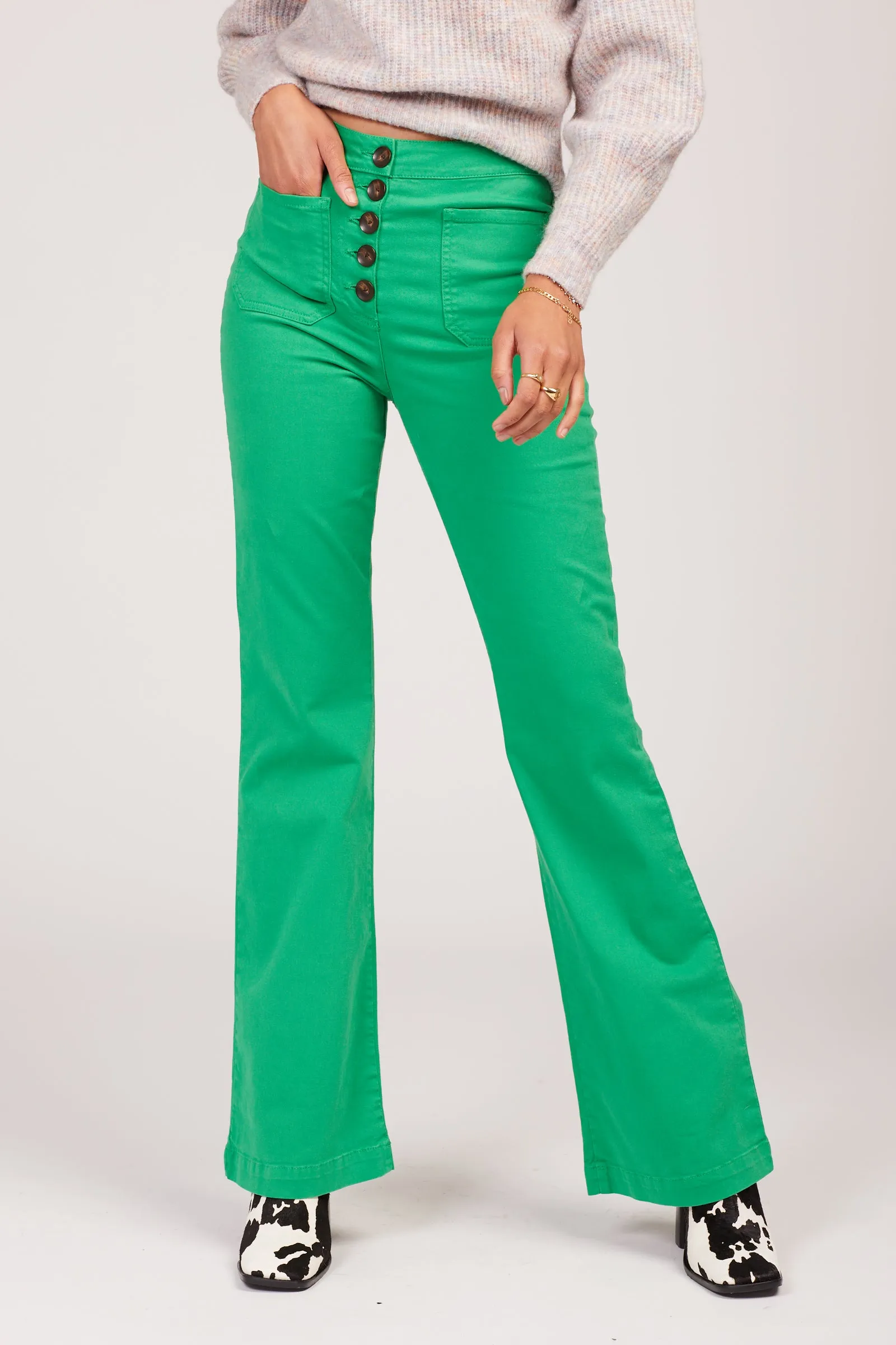 Green Margherita Pants