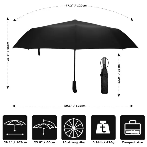 Lightweight Automatic Travel Umbrella