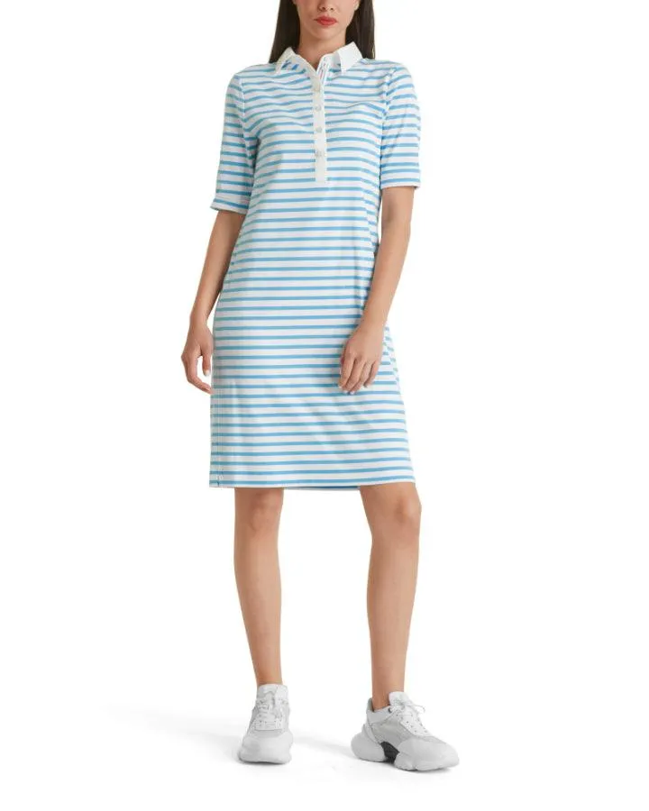 Marc Cain Striped Polo Dress