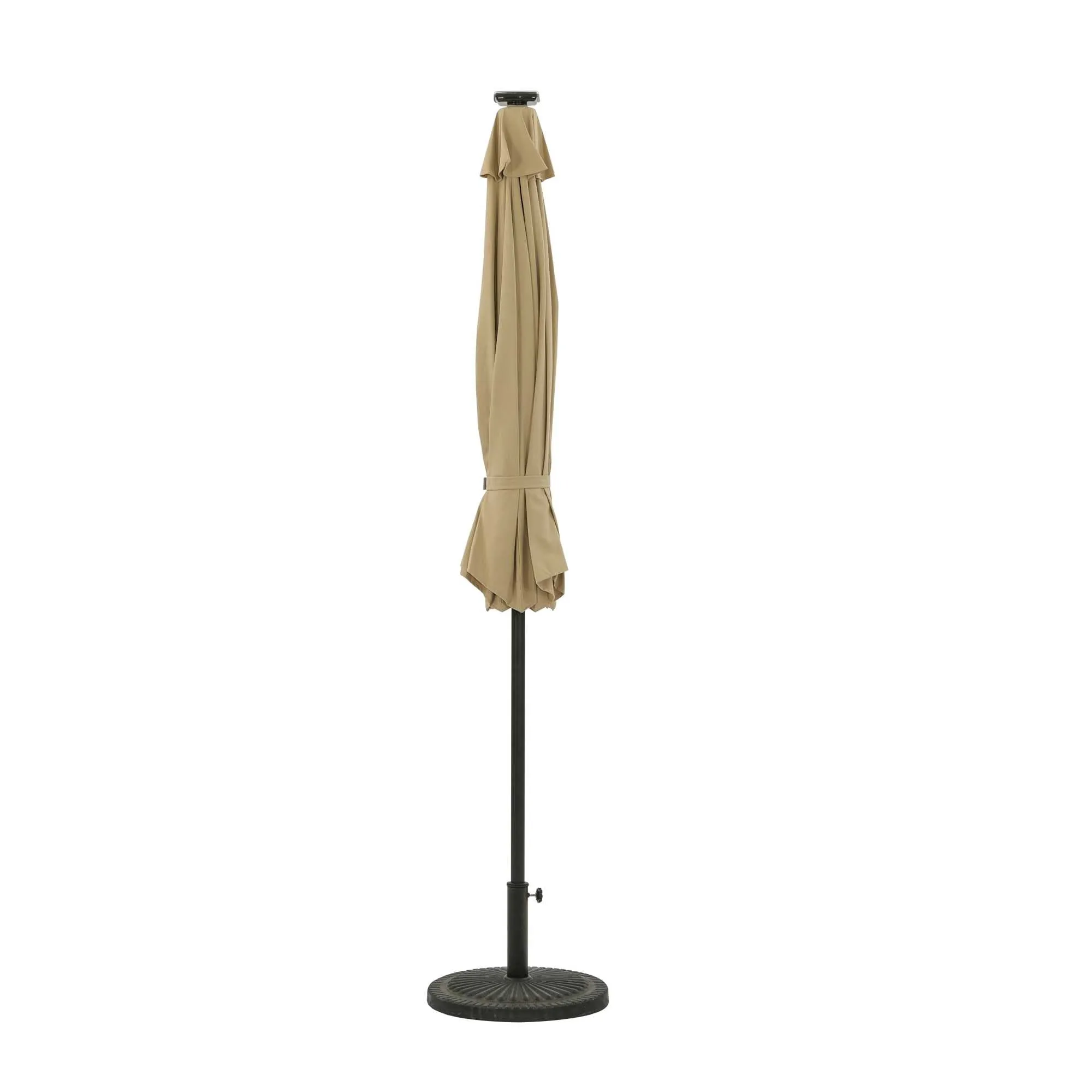 Mirage Fiesta 9-ft Octagonal Market Umbrella with Solar LED Tube Lights - Breez-Tex