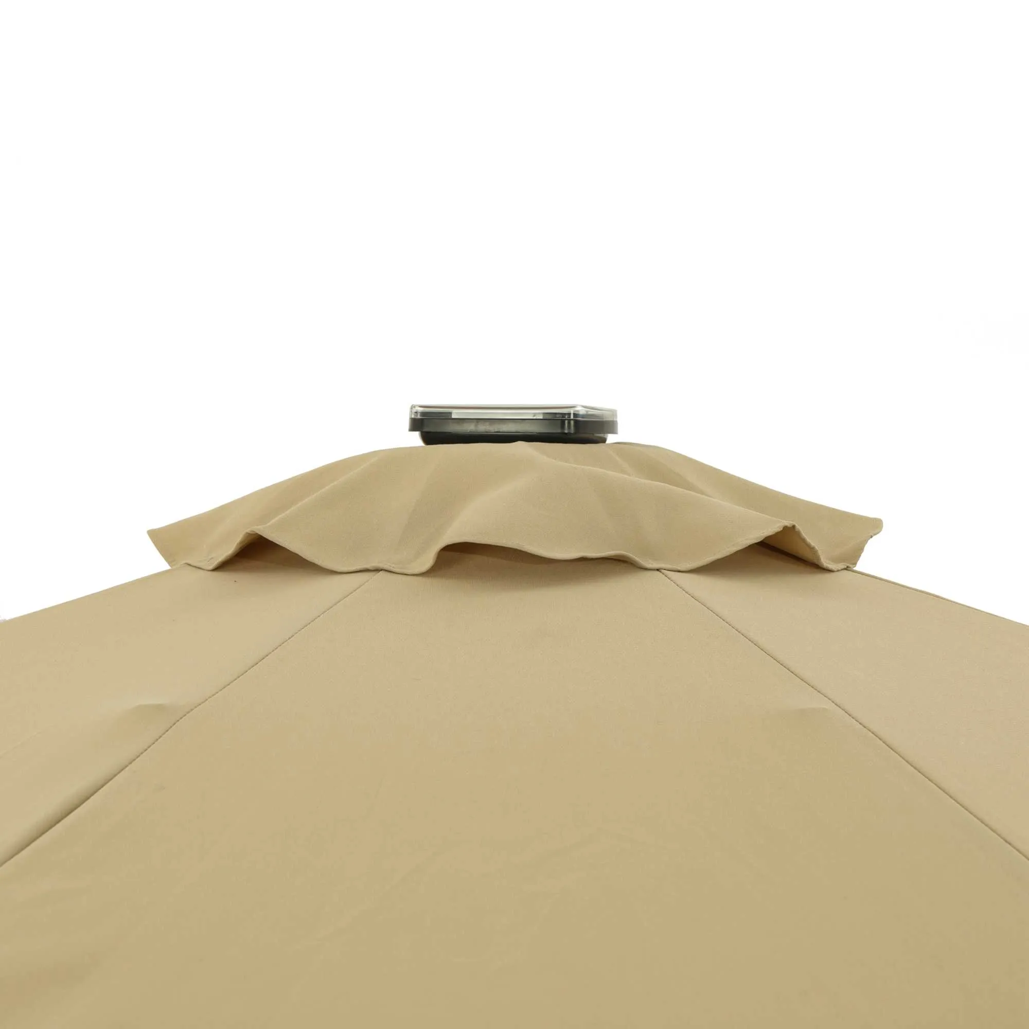 Mirage Fiesta 9-ft Octagonal Market Umbrella with Solar LED Tube Lights - Breez-Tex