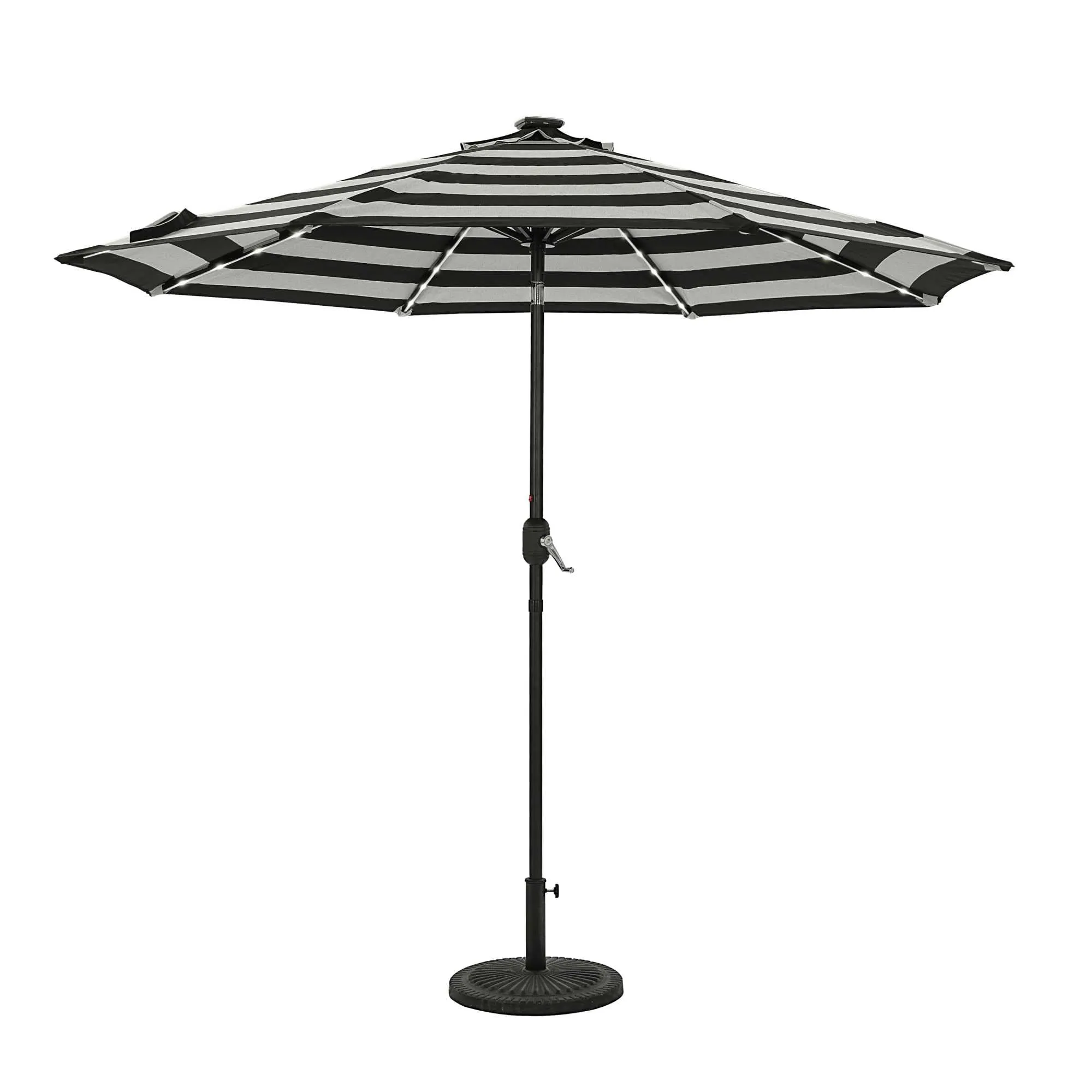 Mirage Fiesta 9-ft Octagonal Market Umbrella with Solar LED Tube Lights - Breez-Tex