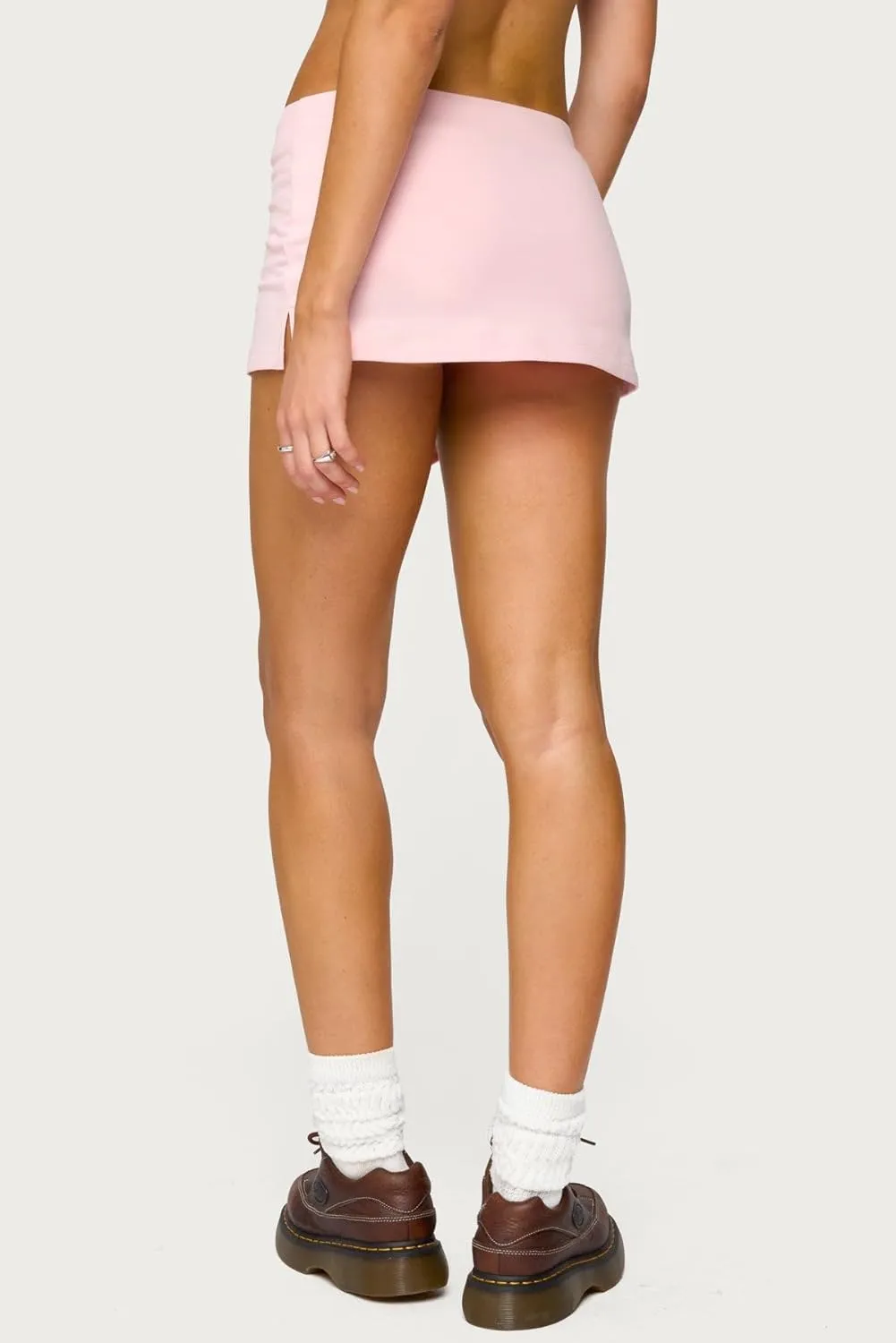 NUFIWI Women Drawstring Micro Skort Y2k Elastic Low Waist Bodycon Mini Skirt Mid Rise Short Sweat Skirts with Shorts