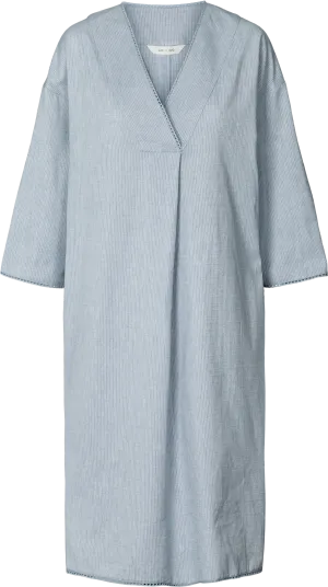 Ofelia Dress Cotton Texture - Dove Feather