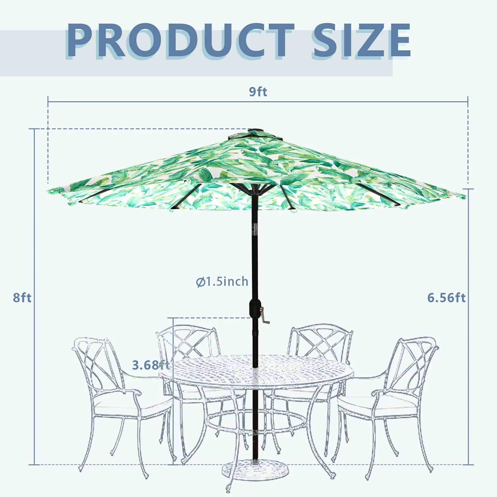 Patio outdoor umbrella Swaying Palms Capri LVTXIII Outdoor