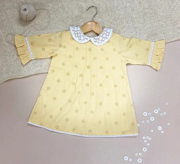 Peter Pan Schiffli - Yellow Dress