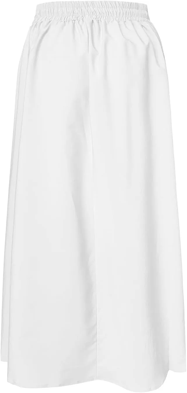 PTOLOCIF Maxi Skirts for Women High Waitsed Long Skirts Flowy Summer Skirt a Line Elastic Beach Party Dress Trendy Outfits