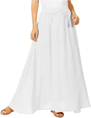 PTOLOCIF Maxi Skirts for Women High Waitsed Long Skirts Flowy Summer Skirt a Line Elastic Beach Party Dress Trendy Outfits