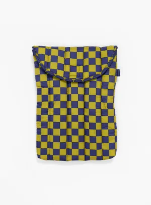 Puffy Laptop Sleeve 13/14" Pear Navy Check