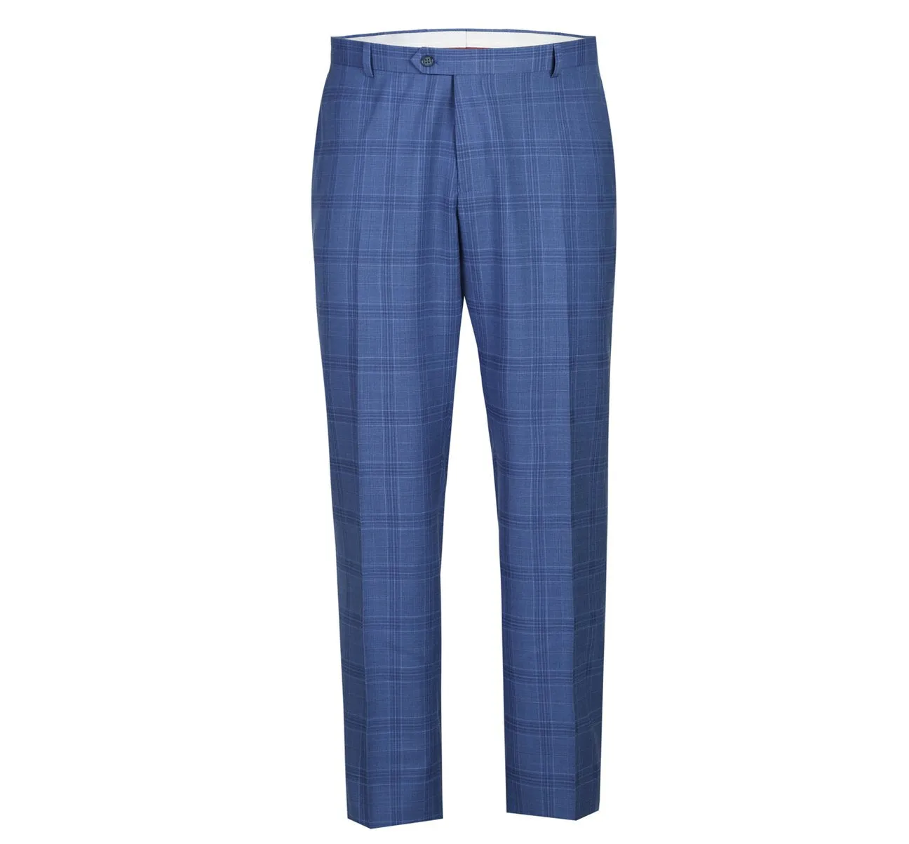 RENOIR Blue 2-Piece Slim Fit Windowpane Check Dress Stretch Suit 293-10