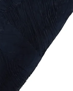 ROYAL BLUE PLEATED SATIN ORGANZA FABRIC