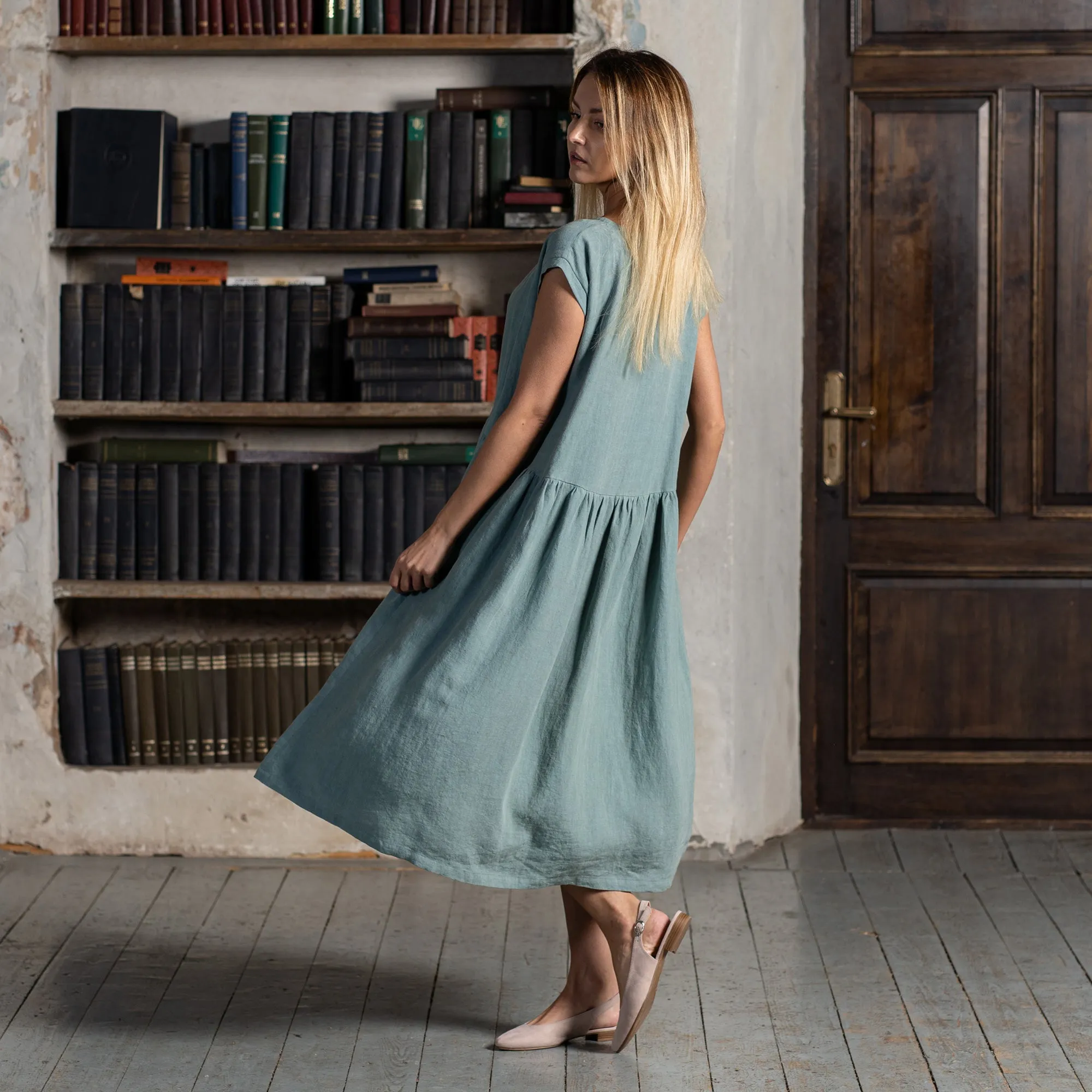 Smock Dress Cecilia Mint Green