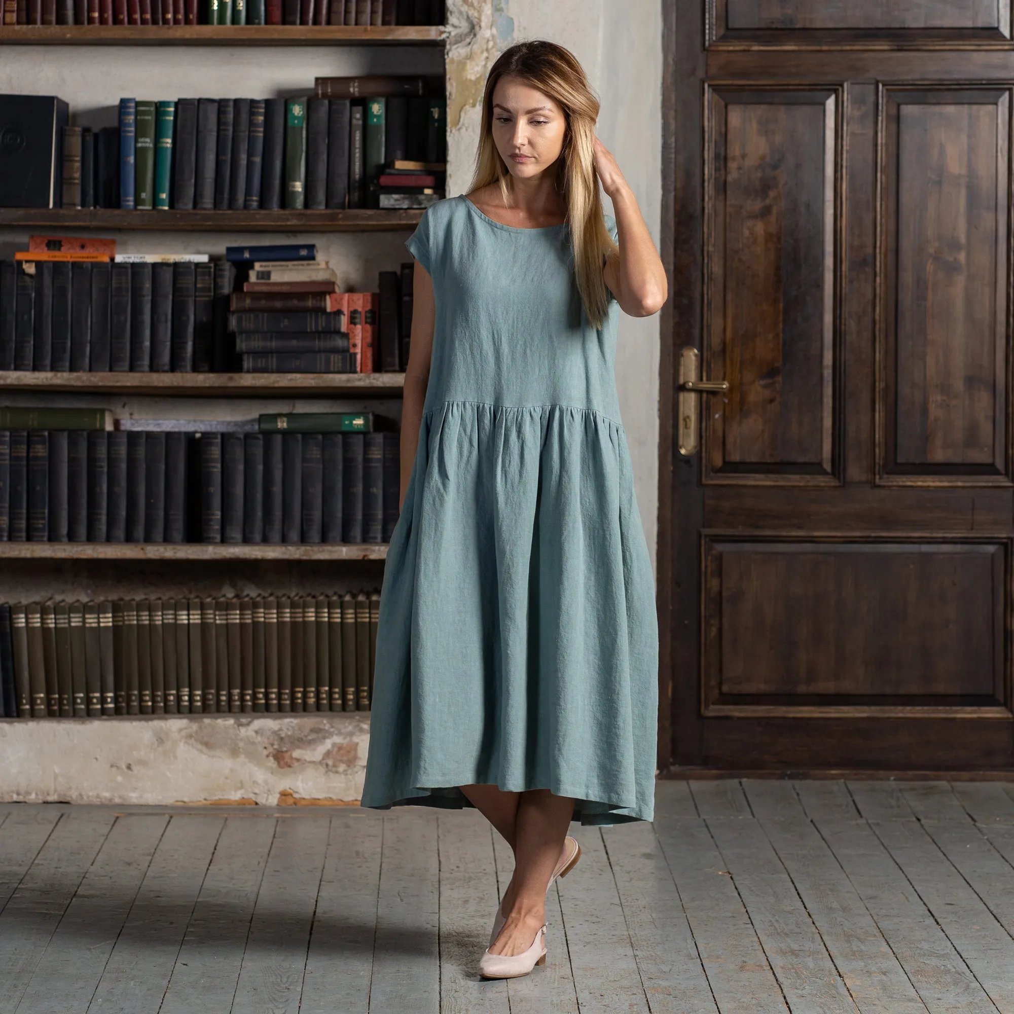 Smock Dress Cecilia Mint Green