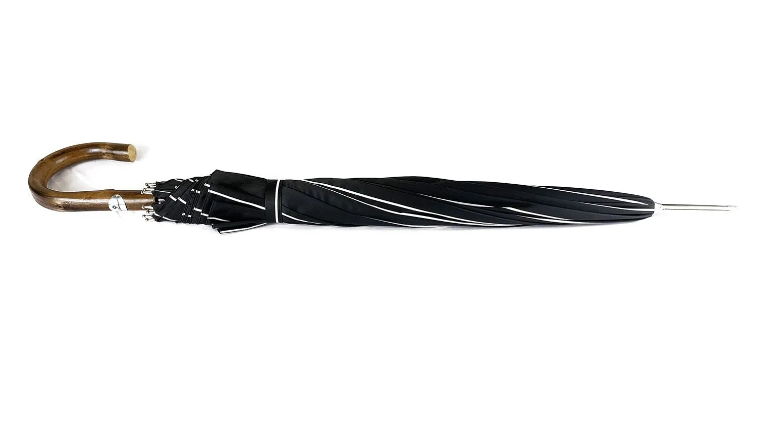 Smoke Gray with white stripes Umbrella