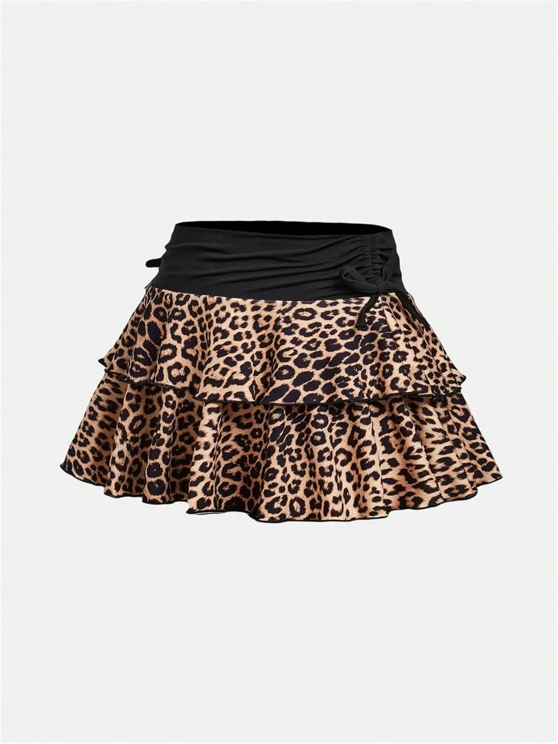 SOLY HUX Girl's Summer Mini Skirts High Waisted Ruffle Layered Skirts Swing Flowy Skater Tennis Skirt