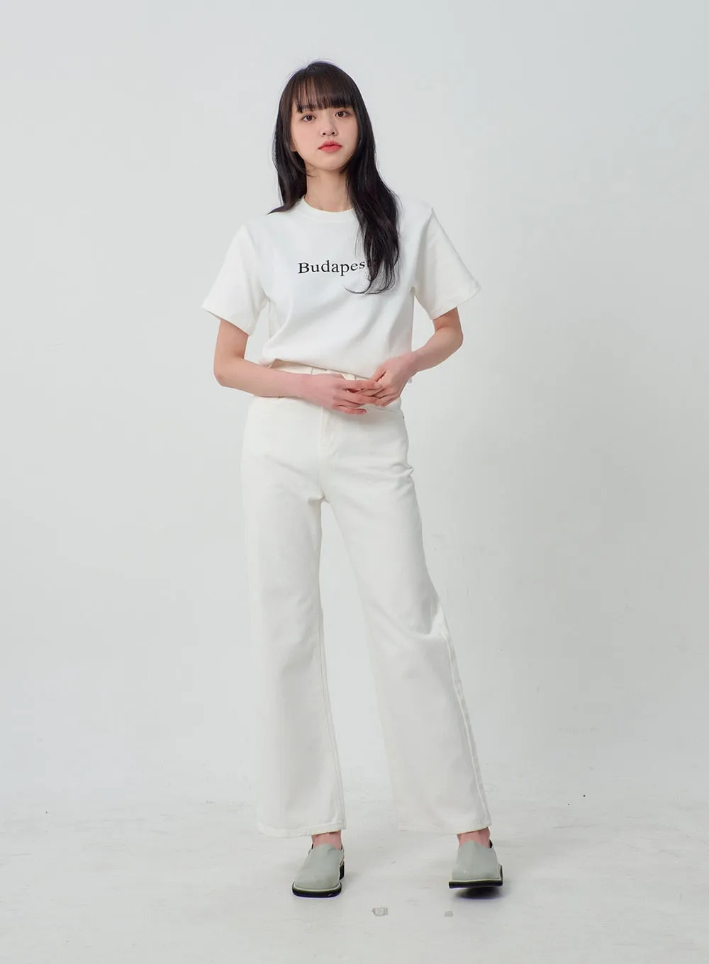 Wide Leg Bootcut Cotton Pants OJ318