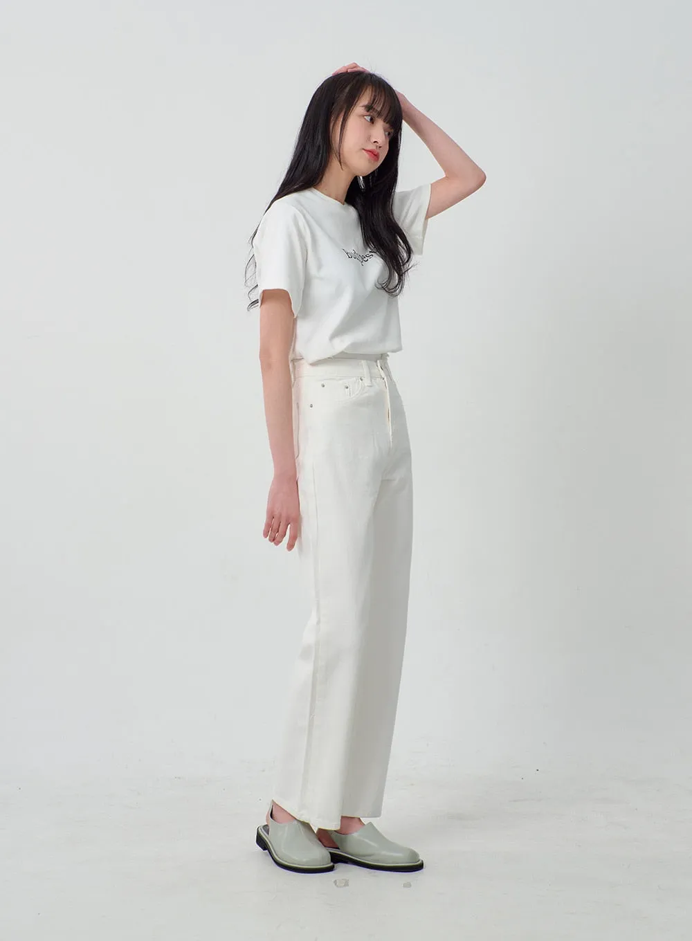 Wide Leg Bootcut Cotton Pants OJ318