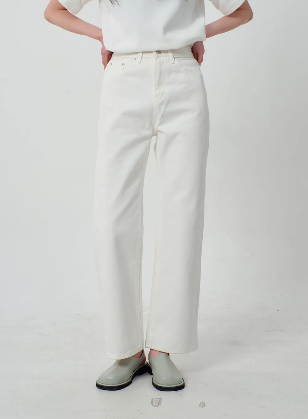 Wide Leg Bootcut Cotton Pants OJ318