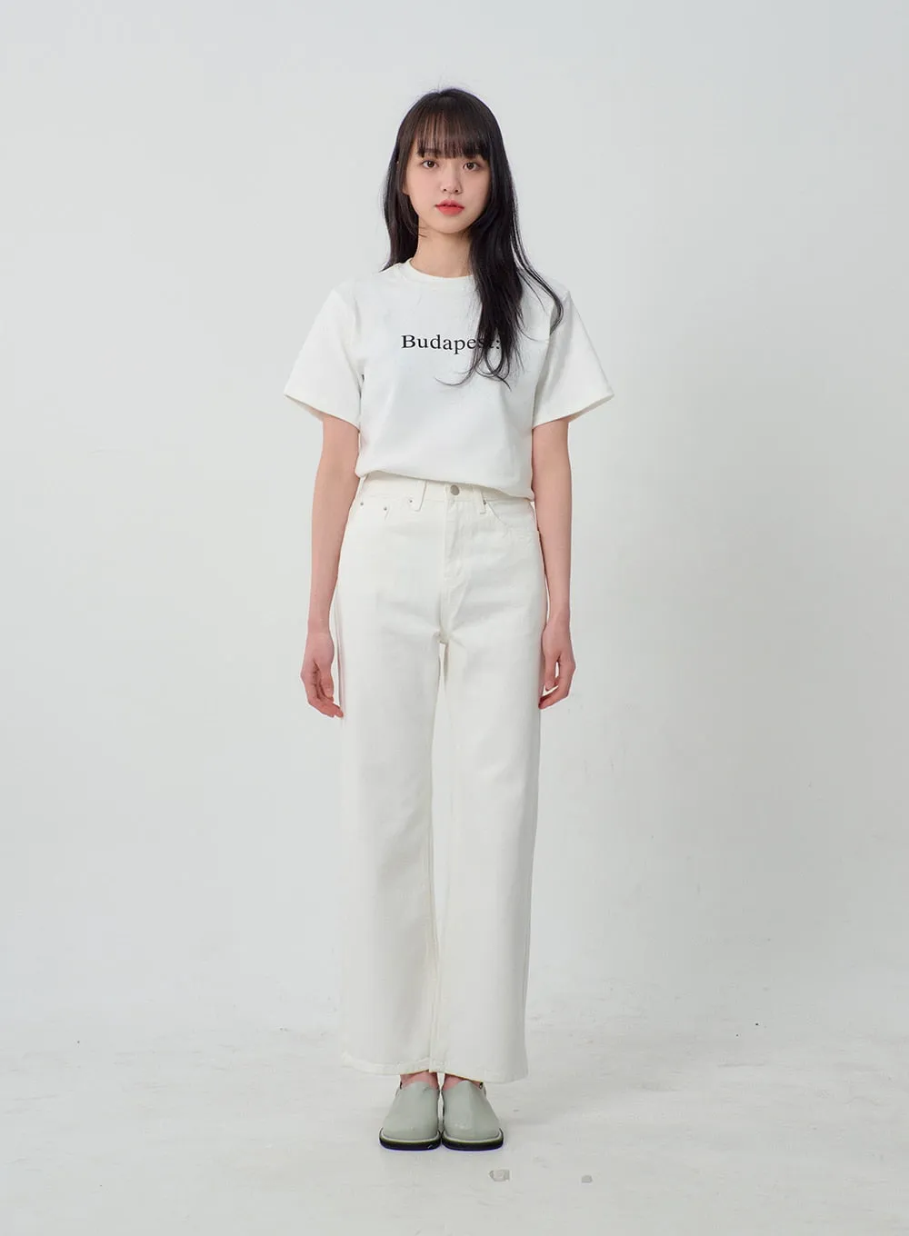 Wide Leg Bootcut Cotton Pants OJ318