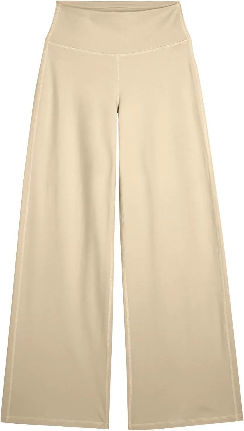 Wide Leg Yoga Pants for Women High Waisted Stretchy Tummy Control Leggings Baggy Athletic Lounge Pants with Pockets