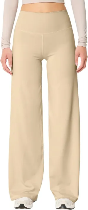 Wide Leg Yoga Pants for Women High Waisted Stretchy Tummy Control Leggings Baggy Athletic Lounge Pants with Pockets