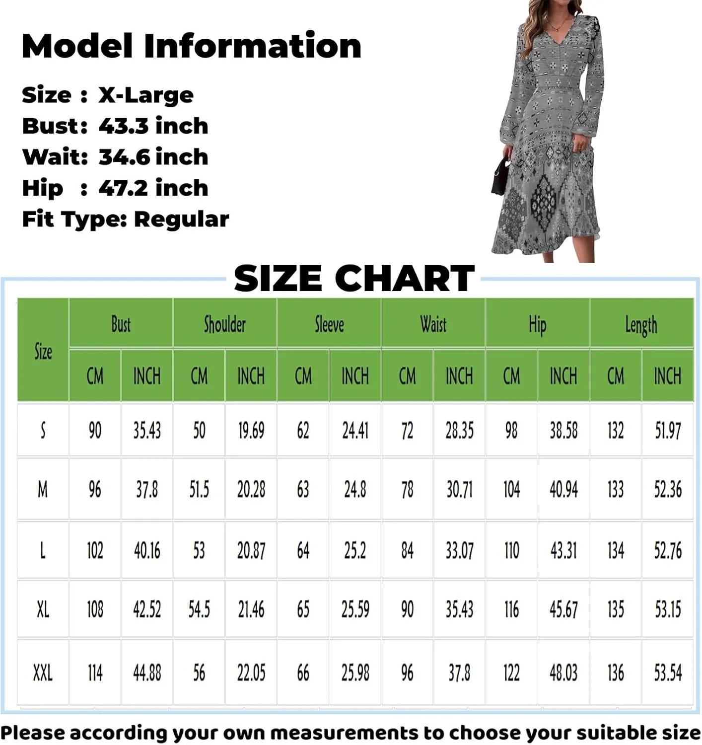 Women Dresses,Women's Floral Print Boho Dress Long Sleeve Wrap V Neck Ruffle Belted A-Line Flowy Maxi Dresses