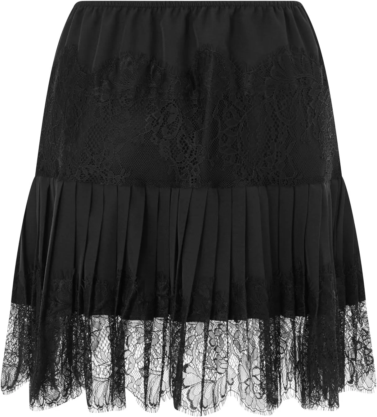 Women's Lace Mini Skirt High Waist Pleated Skirts Y2k Summer Casual Tasseled Short Skirts Streetwear