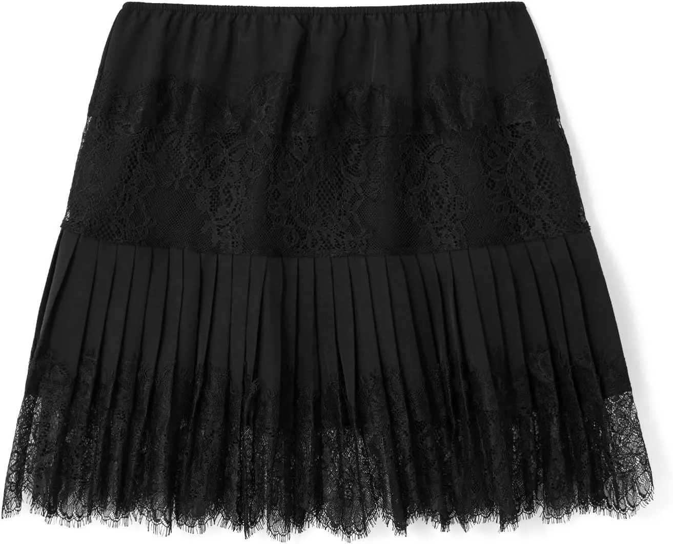 Women's Lace Mini Skirt High Waist Pleated Skirts Y2k Summer Casual Tasseled Short Skirts Streetwear