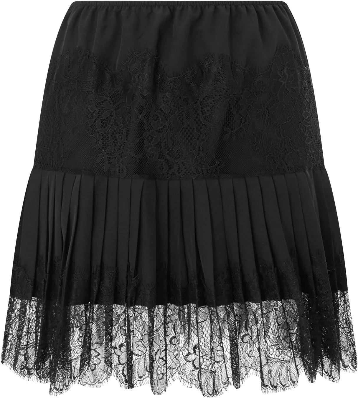Women's Lace Mini Skirt High Waist Pleated Skirts Y2k Summer Casual Tasseled Short Skirts Streetwear