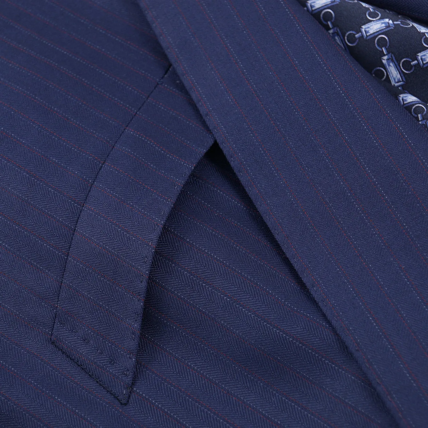 Zilli Navy Blue Stripe Superfine Wool Suit