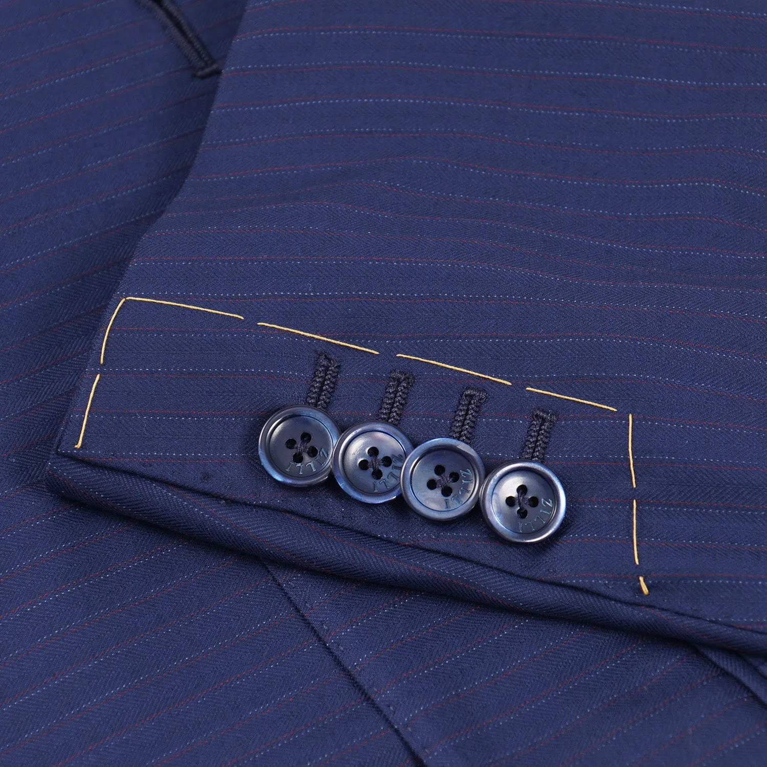 Zilli Navy Blue Stripe Superfine Wool Suit