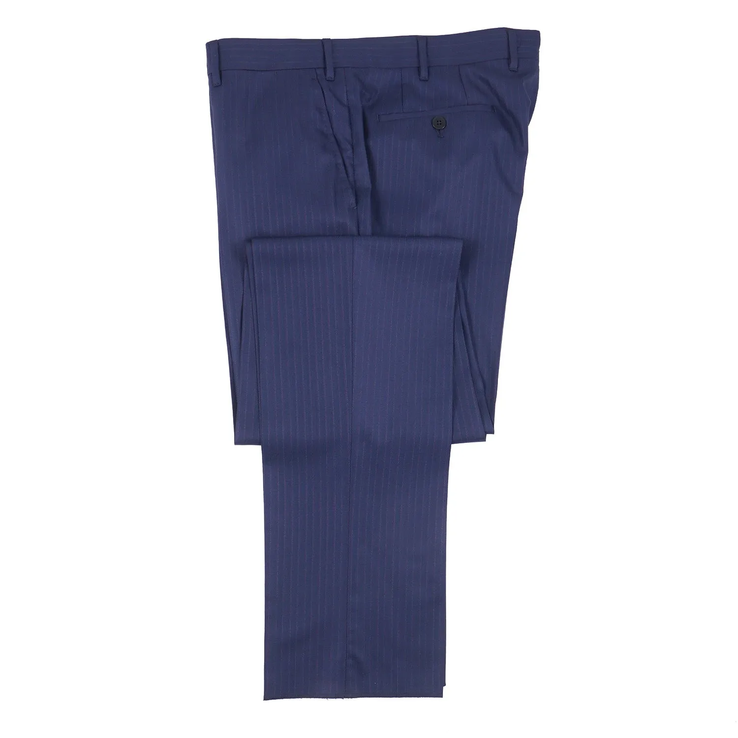 Zilli Navy Blue Stripe Superfine Wool Suit